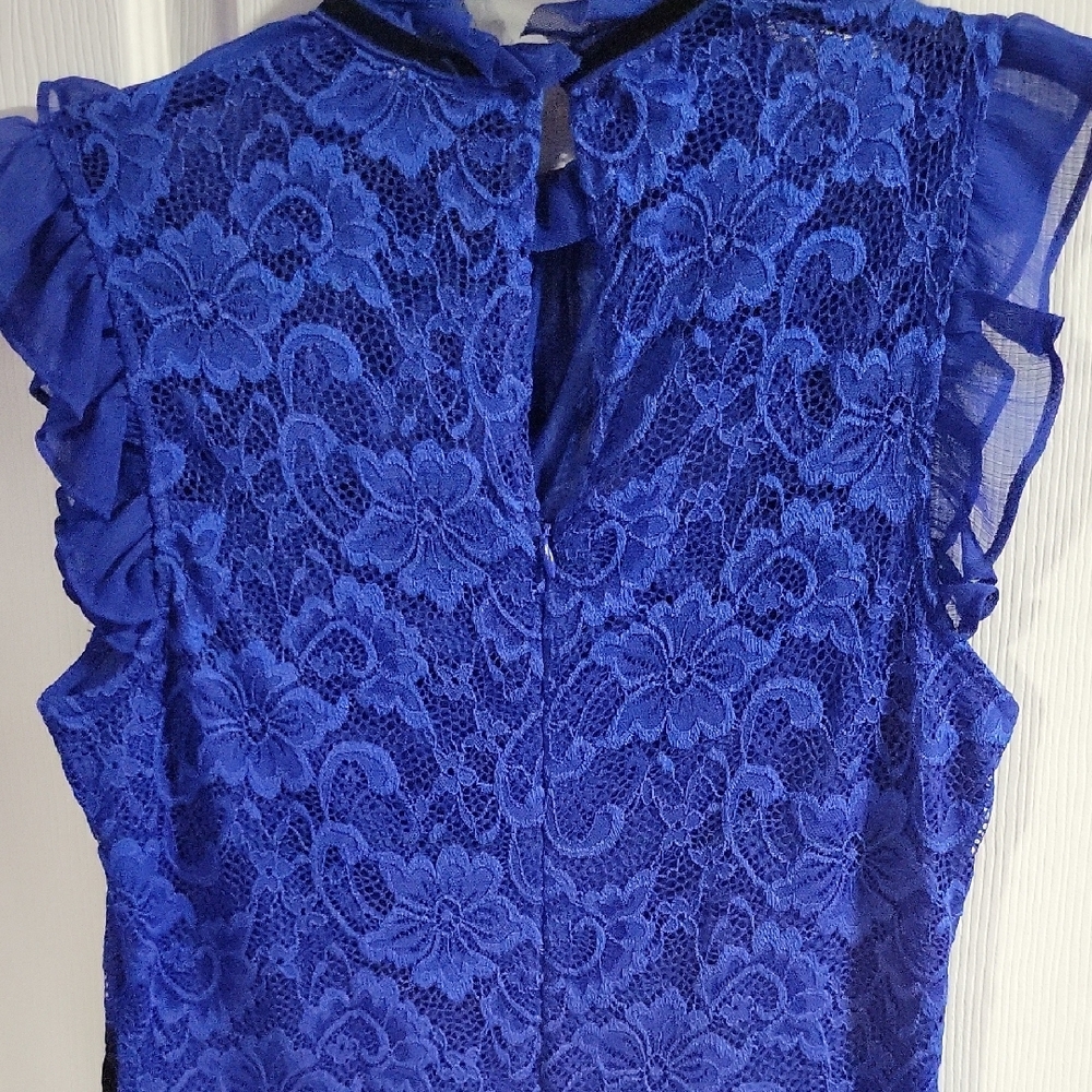 Disney Snow White Elegant Blue Lace Dress - Picture 4 of 6